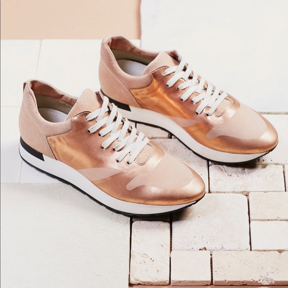 Free People Shoes - Free people gold rose sneakers